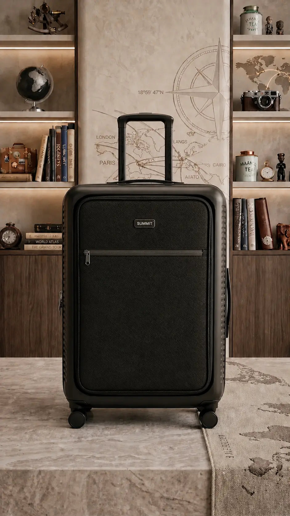 Premium Summit PP Hard Shell Luggage Set – Cabin with Laptop Compartment – 3 Piece (20″/24″/28″) Suitcase