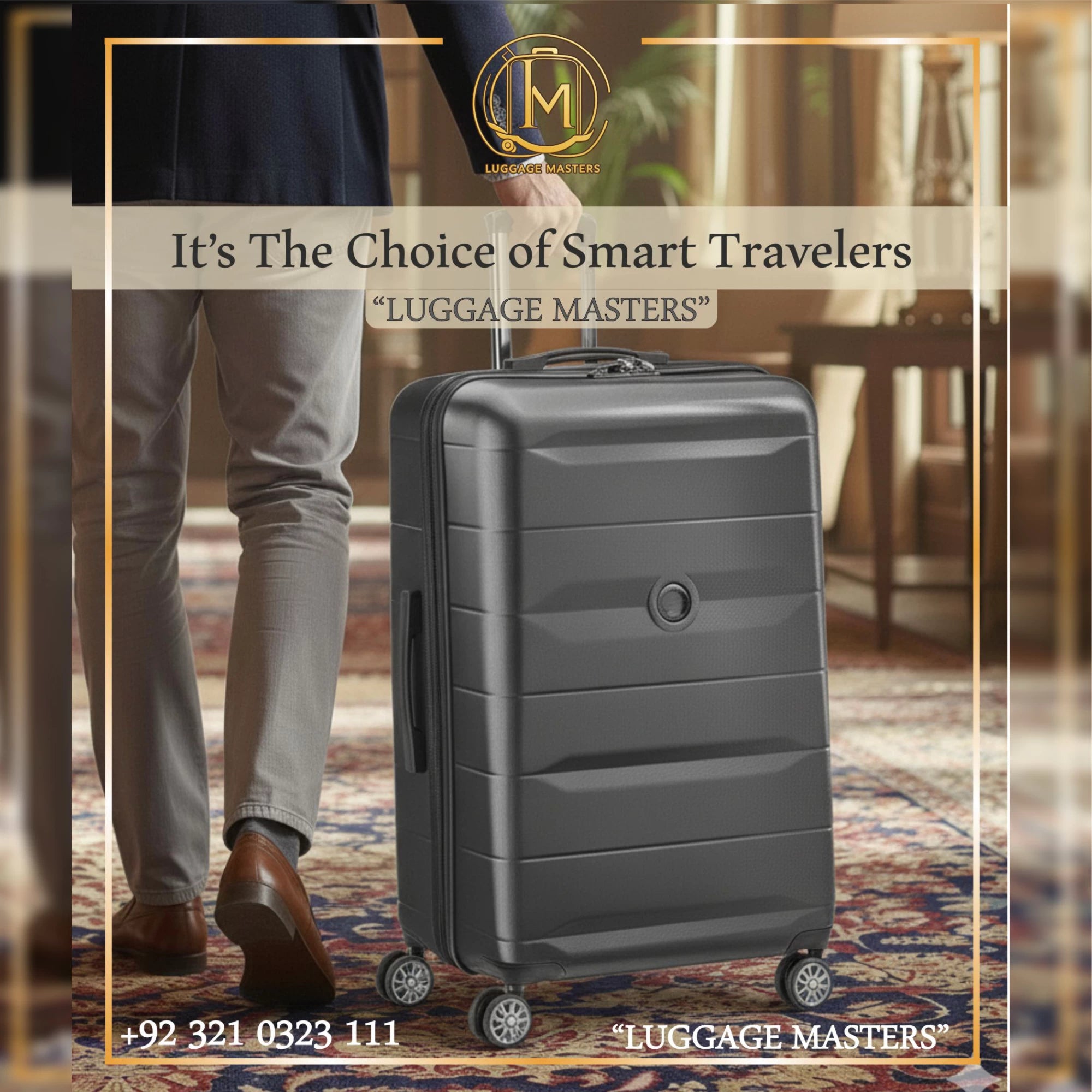 Premium DELSEY Comete Plus Greyish Black Hard Shell Luggage – 20″/24″/28″ Suitcase