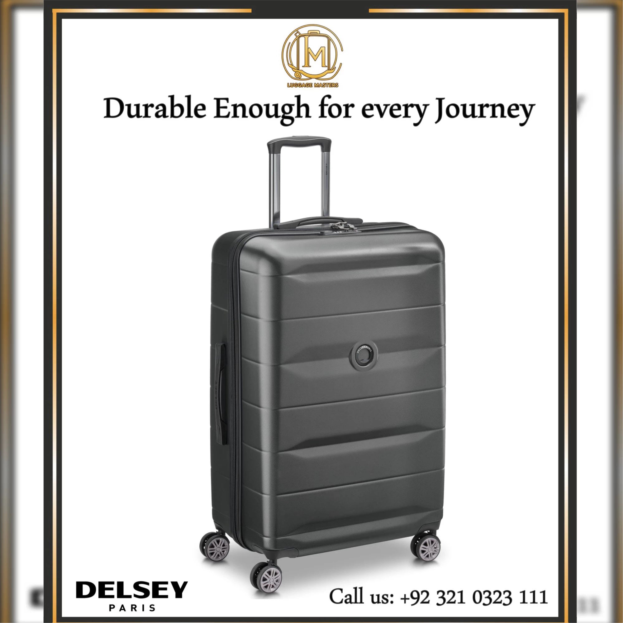 Premium DELSEY Comete Plus Greyish Black Hard Shell Luggage – 20″/24″/28″ Suitcase