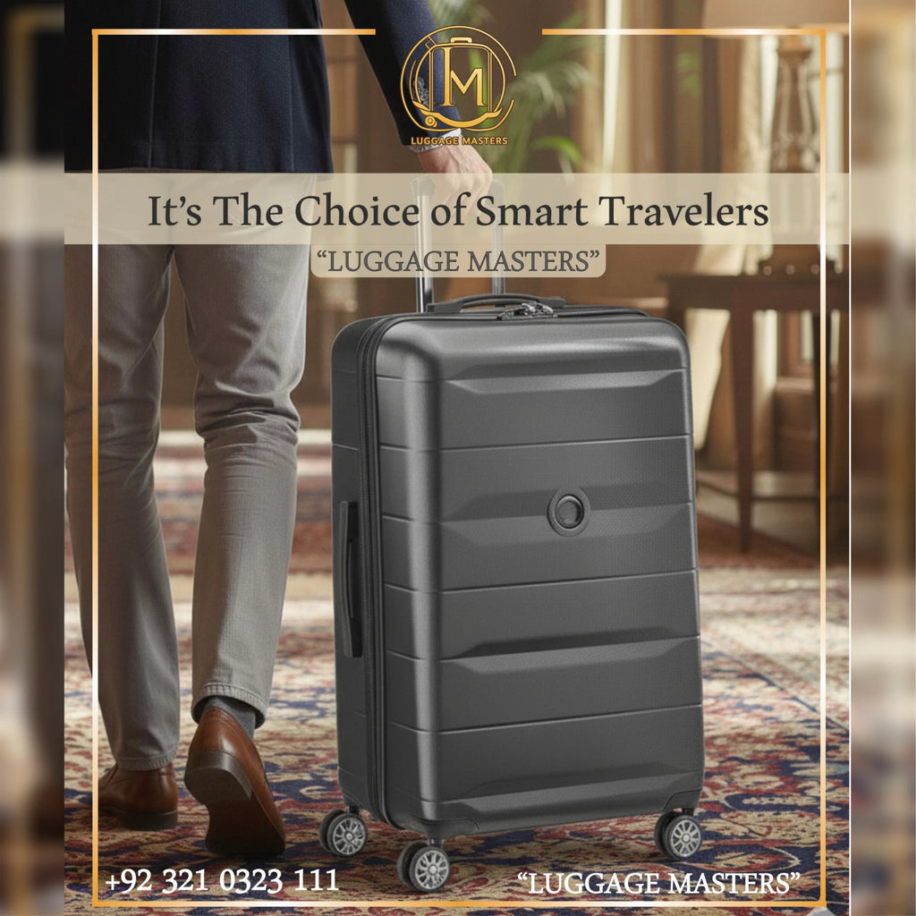 Premium DELSEY Comete Plus Greyish Black Hard Shell Luggage – 20″/24″/28″ Suitcase