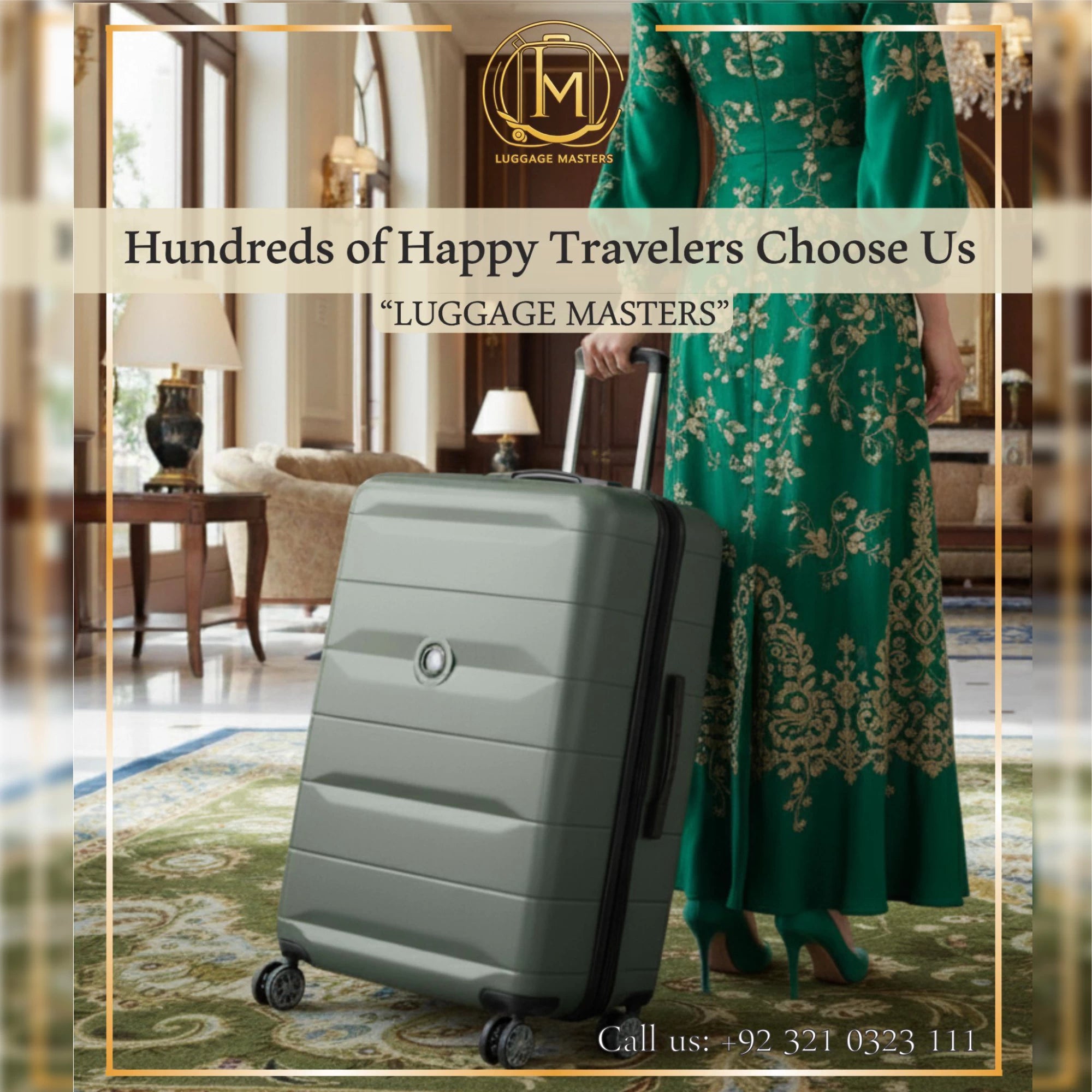 Premium DELSEY Comete Plus Iguana Green Hard Shell Luggage – 20″/24″/28″ Suitcase