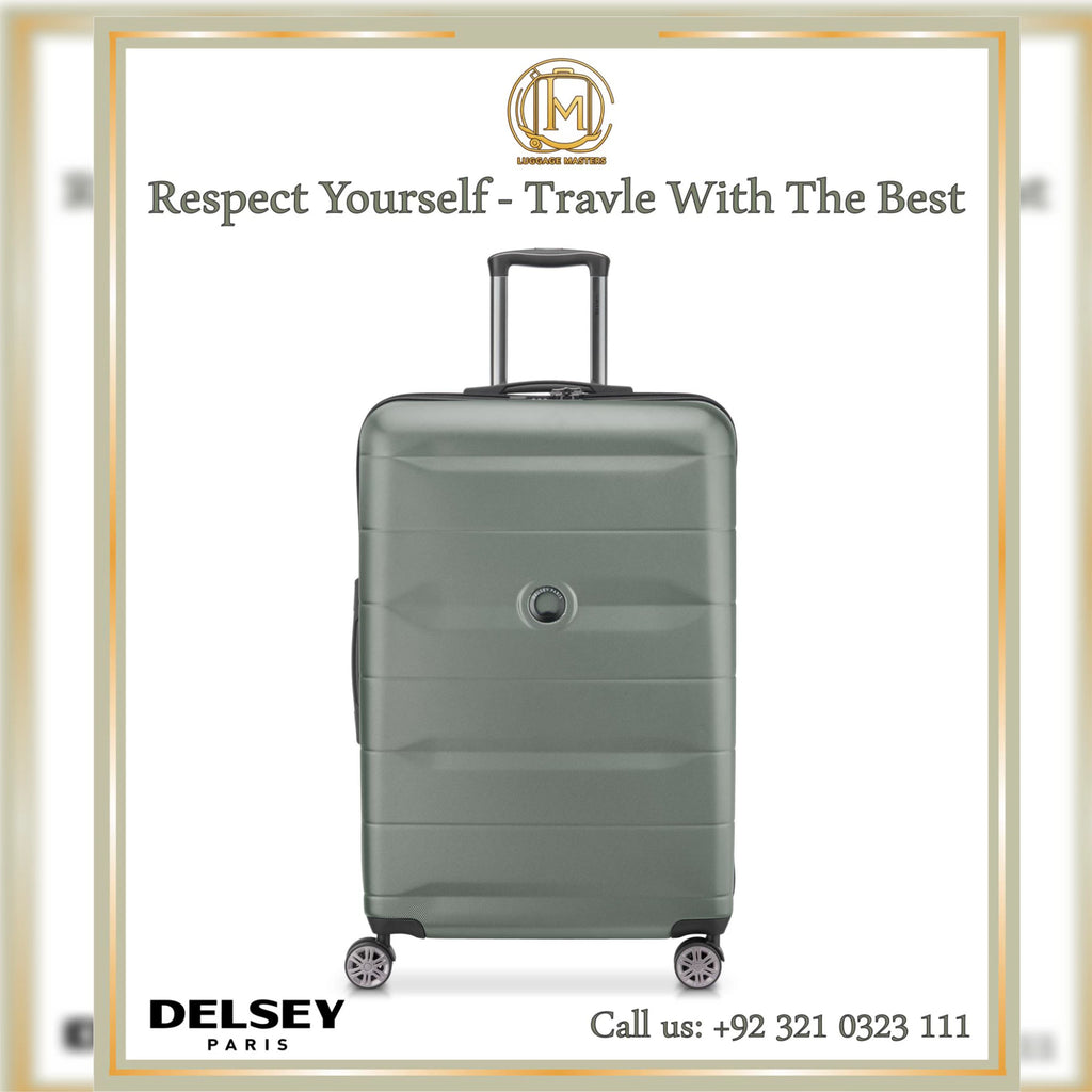 Premium DELSEY Comete Plus Iguana Green Hard Shell Luggage – 20″/24″/28″ Suitcase