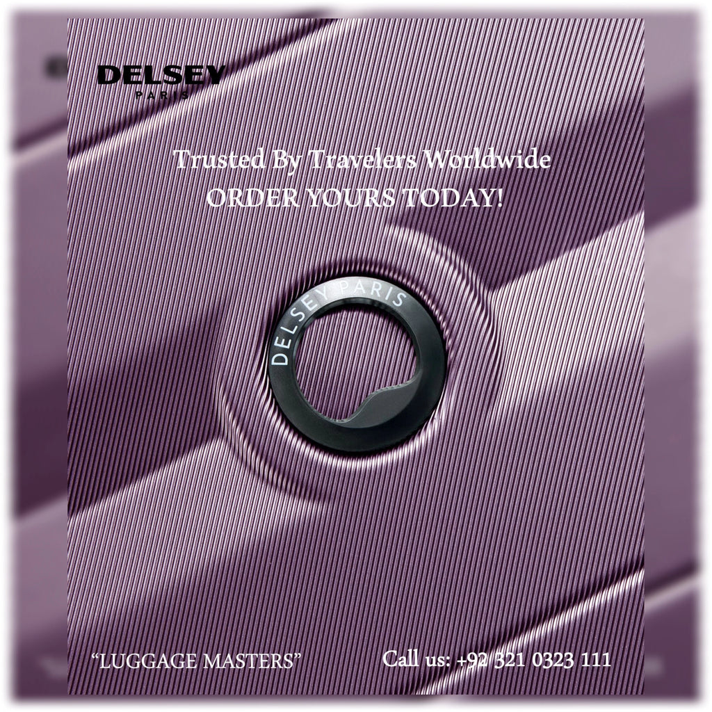 Premium DELSEY Comete Plus Purple Hard Shell Luggage – 20″/24″/28″ Suitcase