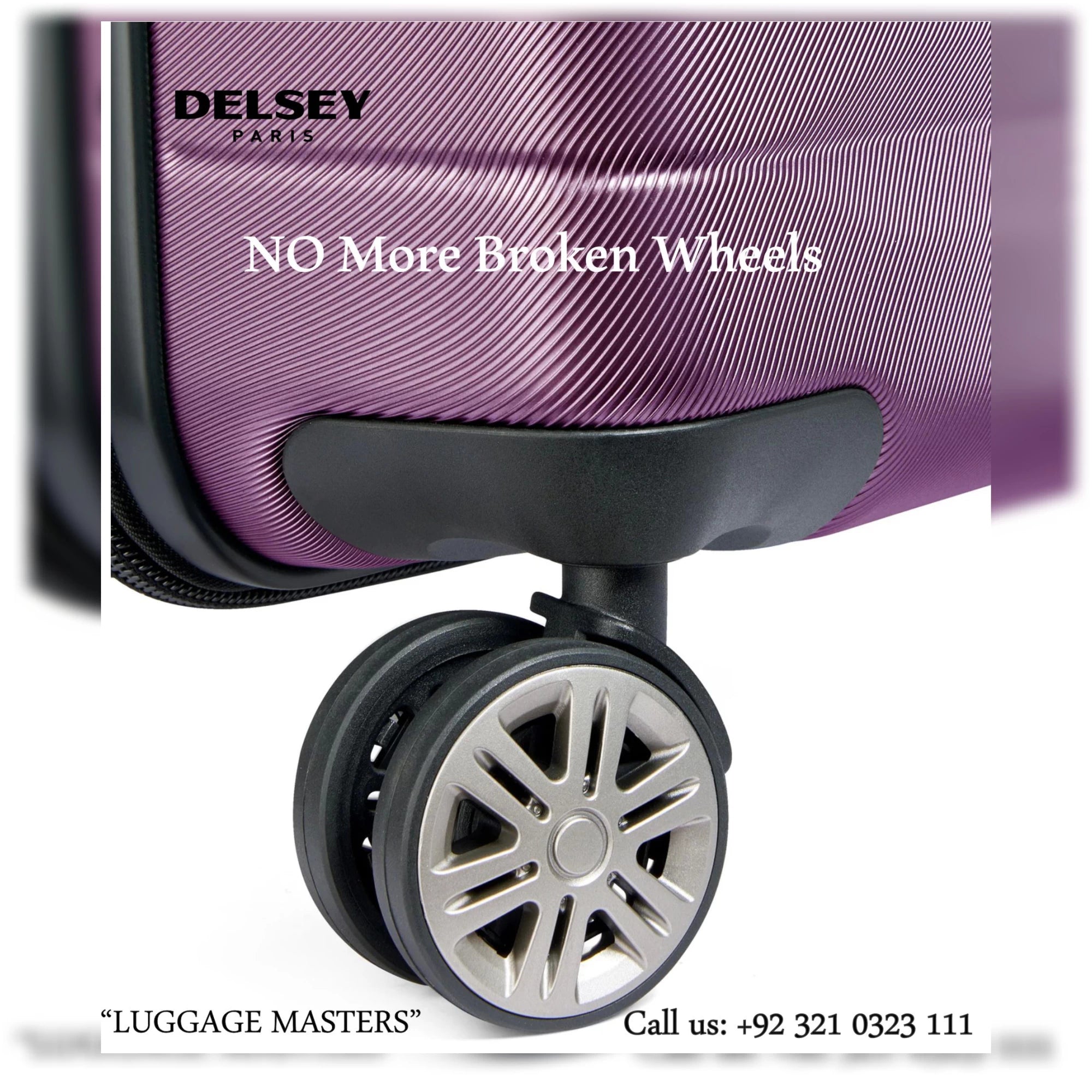 Premium DELSEY Comete Plus Purple Hard Shell Luggage – 20″/24″/28″ Suitcase