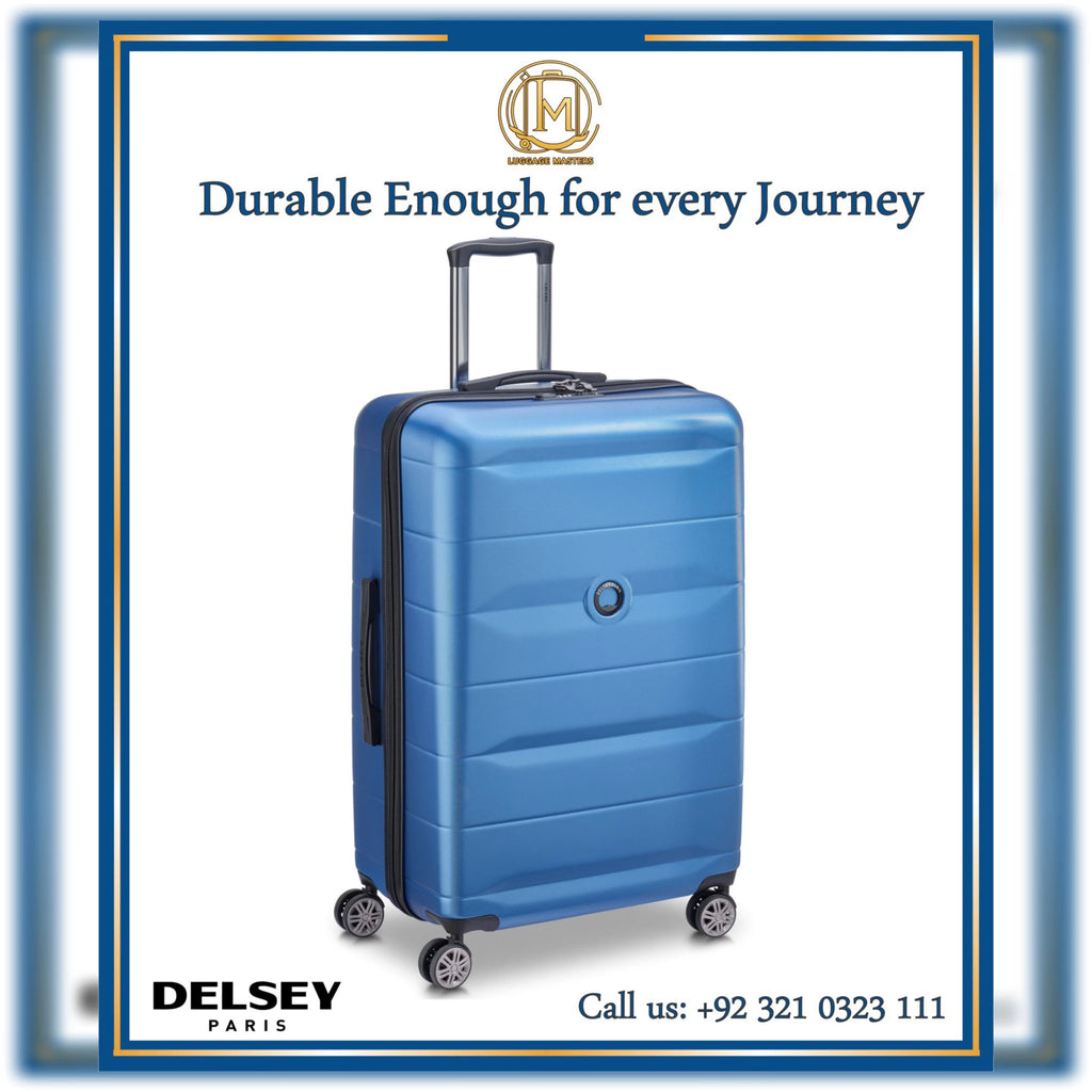 Premium DELSEY Comete Plus Blue Hard Shell Luggage – 20″/24″/28″ Suitcase