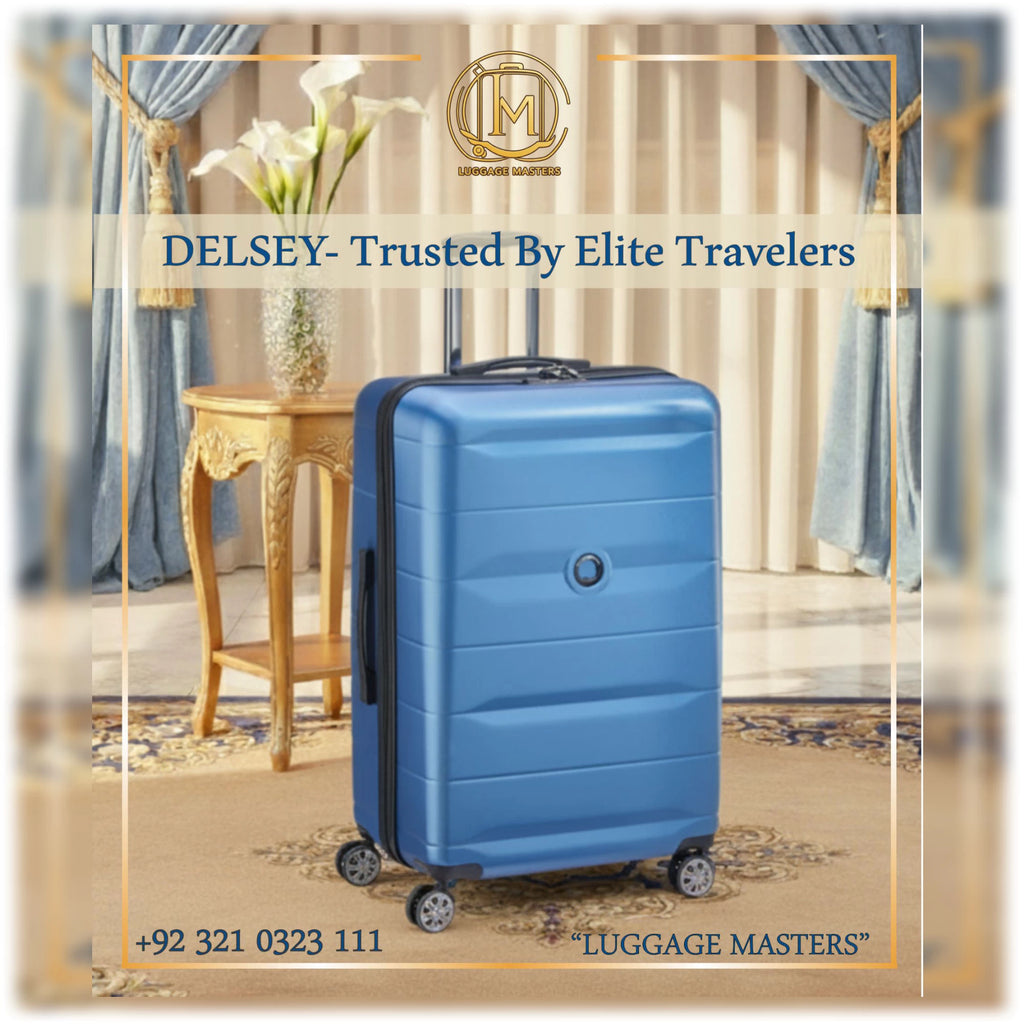 Premium DELSEY Comete Plus Blue Hard Shell Luggage – 20″/24″/28″ Suitcase