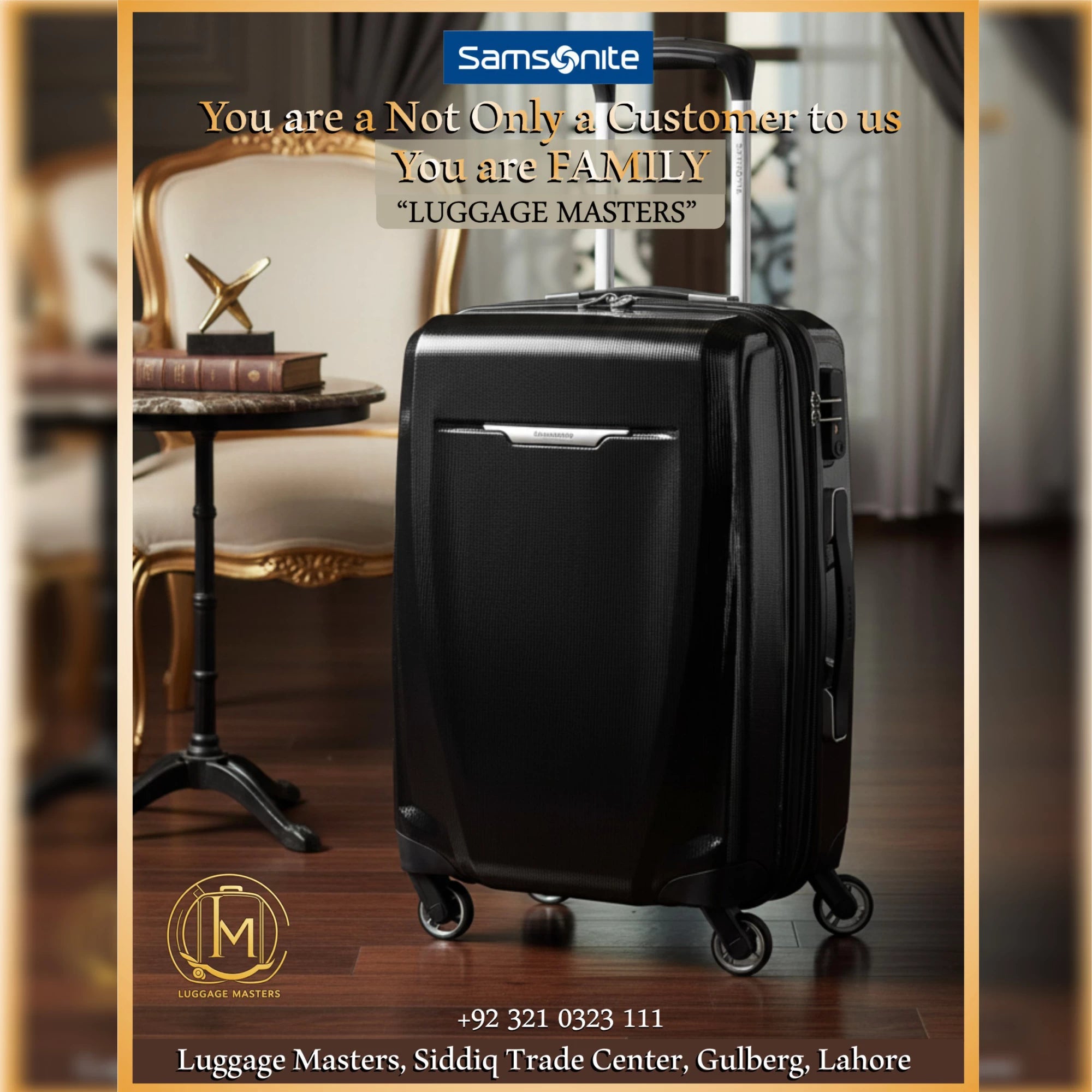 Samsonite Winfield 3 DLX Black Hardside Luggage – 100% Polycarbonate Scratch-Resistant Suitcase