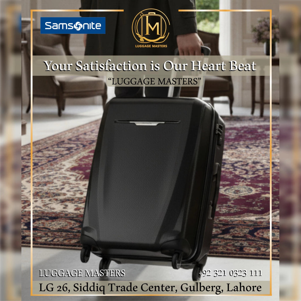 Samsonite Winfield 3 DLX Black Hardside Luggage – 100% Polycarbonate Scratch-Resistant Suitcase