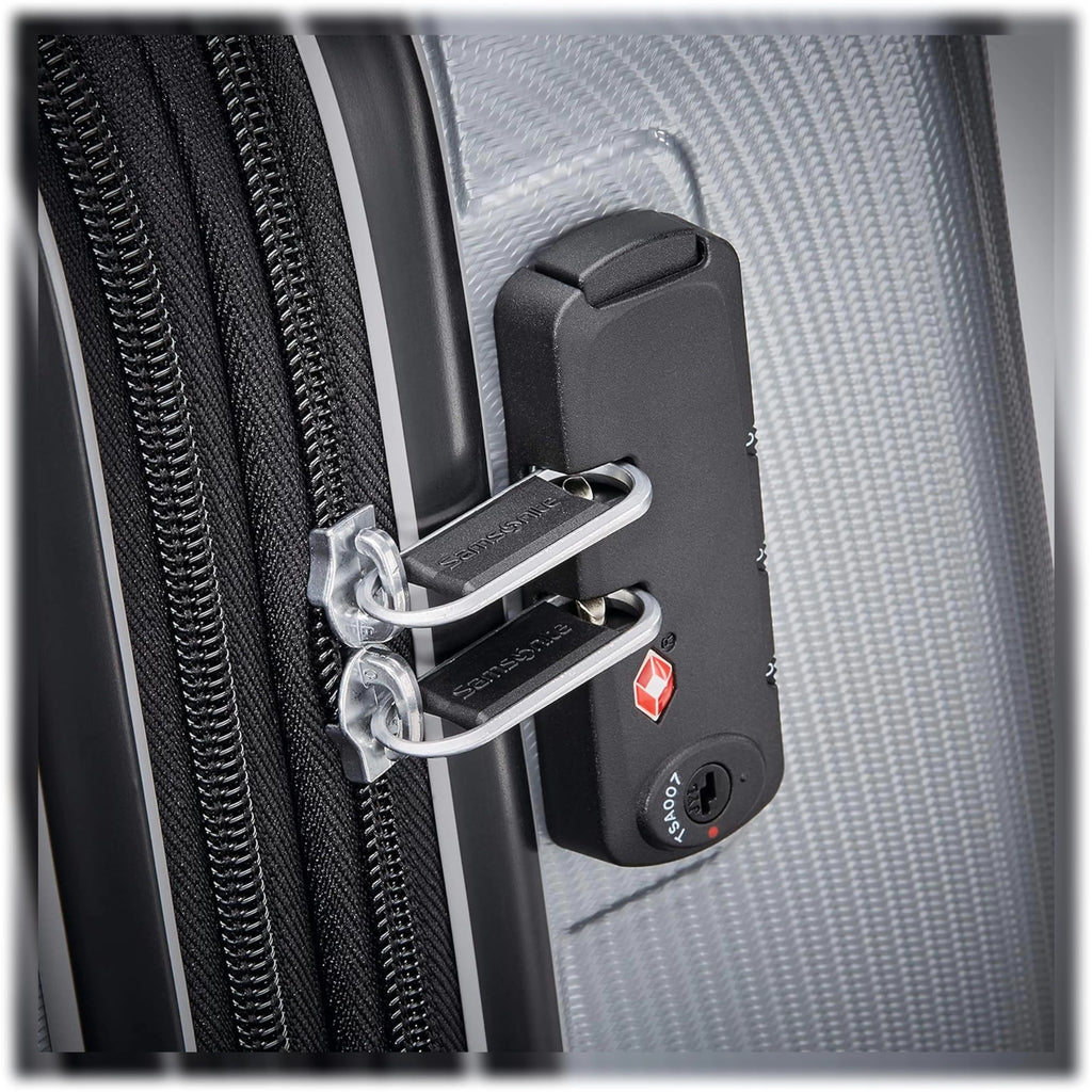 Samsonite Winfield 3 DLX Silver Hardside Luggage – 100% Polycarbonate Scratch-Resistant Suitcase