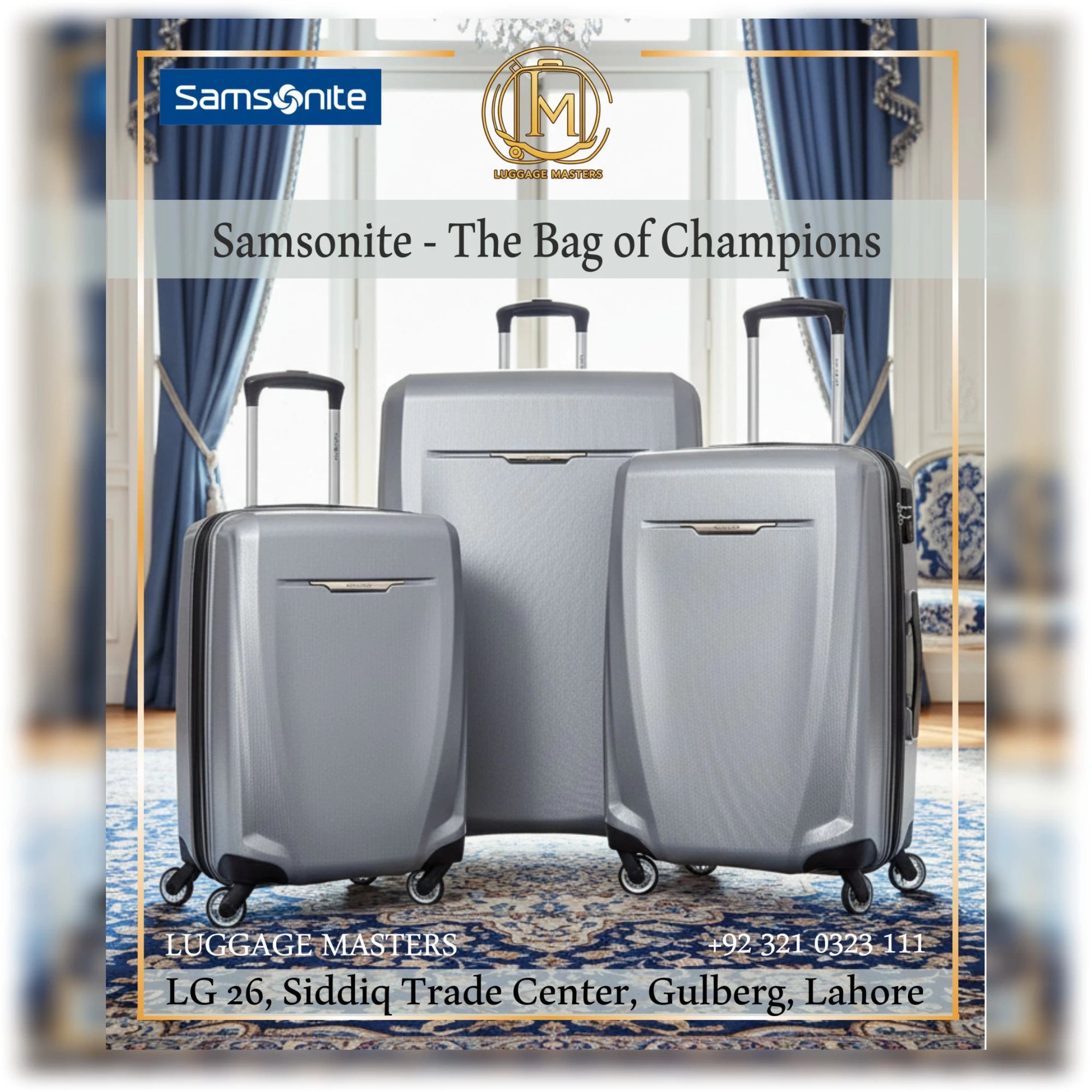 Samsonite Winfield 3 DLX Silver Hardside Luggage – 100% Polycarbonate Scratch-Resistant Suitcase